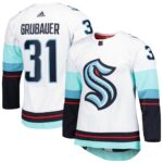 Philipp Grubauer Seattle Kraken  Primegreen Authentic Pro Away Player Jersey - White