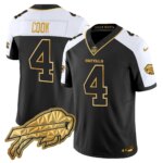 James Cook #4 Buffalo Bills BUF 2025 "Rivalries" Gold Vapor Limited Jersey - All Stitched