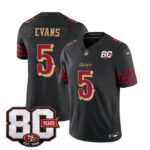 Mike Evans #5 San Francisco 49ers 80th Patch Rivalries Collection Limited Jersey - Black