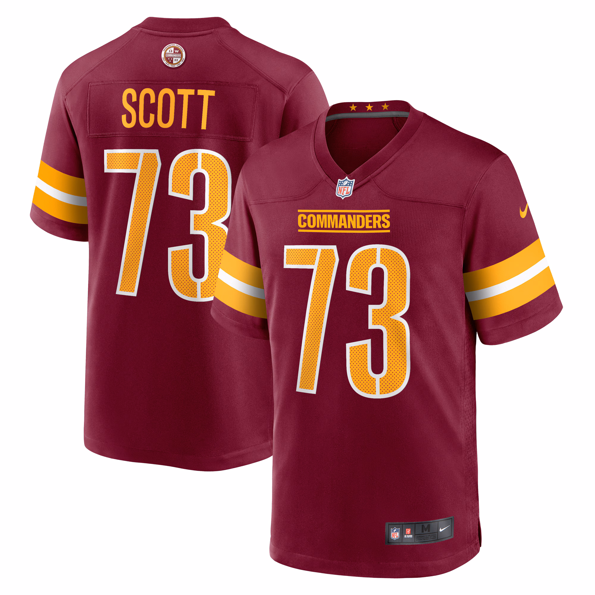 Trent Scott Washington Commanders Game Jersey - Burgundy