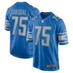 Colby Sorsdal Detroit Lions  Team Game Jersey - Blue