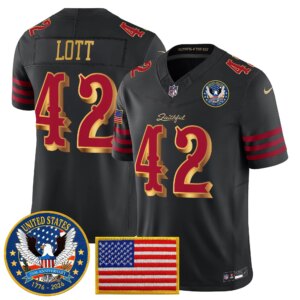 Ronnie Lott #42 San Francisco 49ers United States 250th Anniversary Patch Vapor Limited Jersey - All Stitched