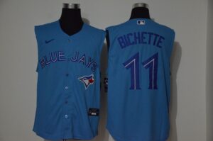 Men's Toronto Blue Jays #11 Bo Bichette Blue 2020 Cool and Refreshing Sleeveless Fan Stitched  Jersey