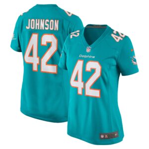 Alexander Johnson Miami Dolphins Women's  Game Jersey -  Aqua