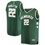 Khris Middleton Milwaukee Bucks  Fast Break Road Replica Player Jersey Green - Icon Edition