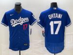 Men's Los Angeles Dodgers #17  Blue Shohei Ohtani Jersey