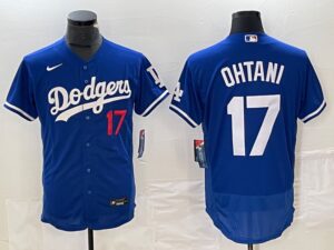 Men's Los Angeles Dodgers #17  Blue Shohei Ohtani Jersey