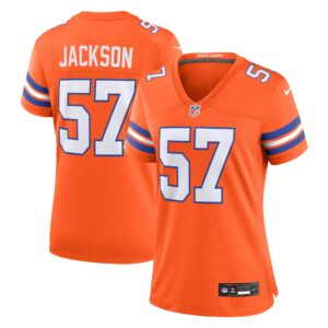 Tom Jackson Denver Broncos Women's Mile High Collection 1977 Throwback Retired Player Game Jersey - Orange