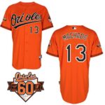 Baltimore Orioles #13 Manny Machado Orange Cool Base Stitched Jersey