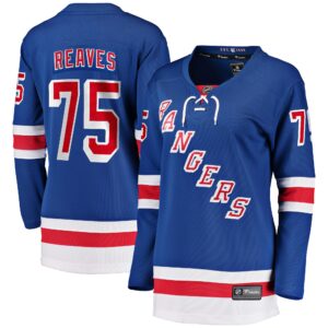 Ryan Reaves New York Rangers Women's Home Breakaway Player Jersey - Blue
