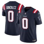 Men's New England Patriots #0 Christian Gonzalez Navy Vapor F.U.S.E. Limited Jersey