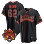 Logan Webb #62 San Francisco Giants Alternate Replica Jersey - Black