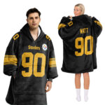 Adult 90 Pittsburgh Football Unisex Blanket Hoodie