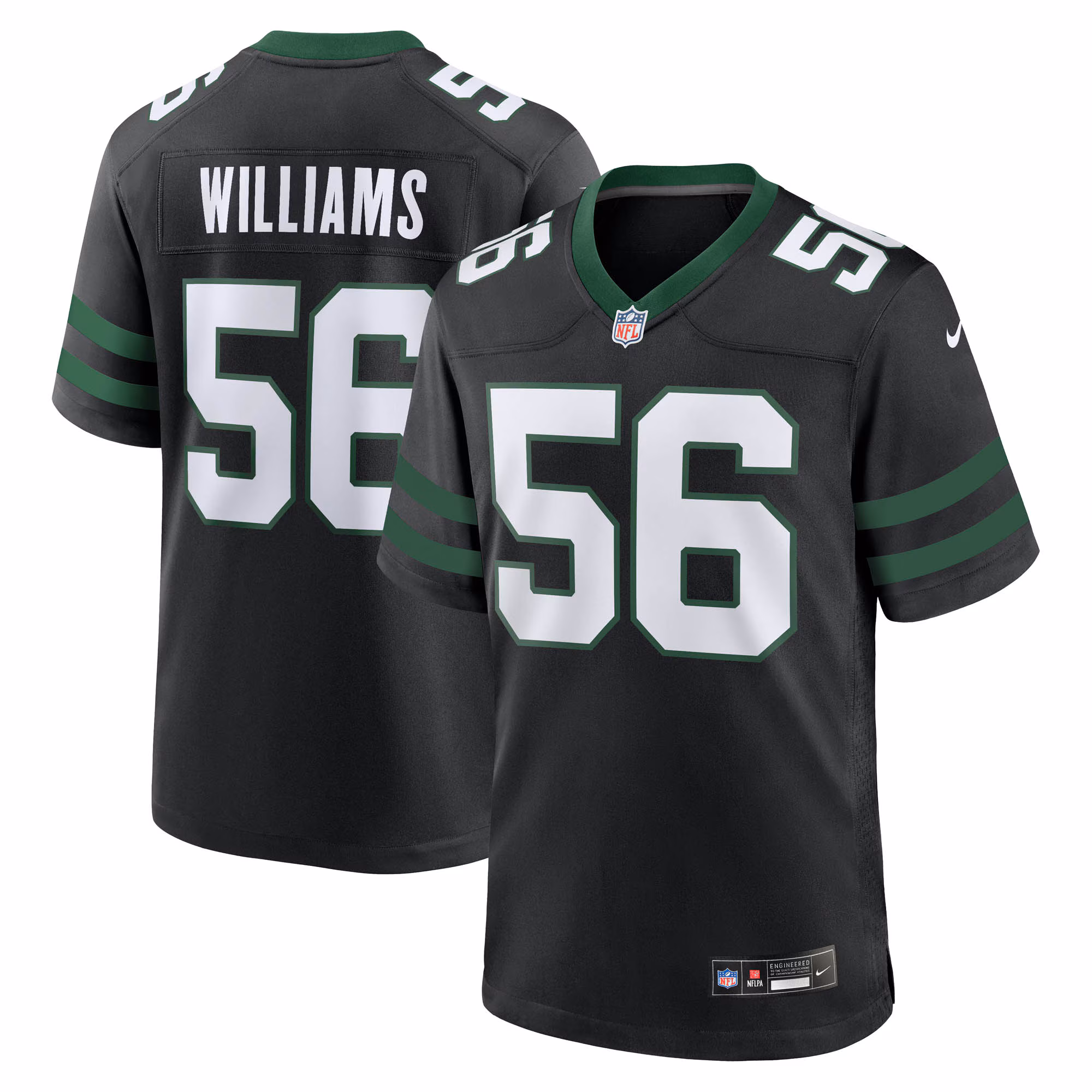 Quincy Williams New York Jets Alternate Game Jersey - Legacy Black