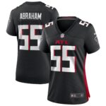 Women's Atlanta Falcons John Abraham #55 Black Game Retired Player Jersey