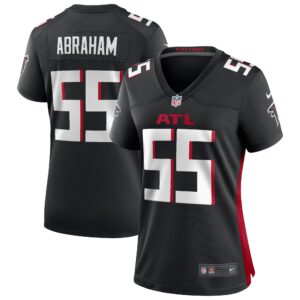 Women's Atlanta Falcons John Abraham #55 Black Game Retired Player Jersey