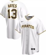 Men's  Men's Pittsburgh Pirates #13 Ke'Bryan Hayes Cool Base White Jersey