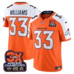 Javonte Williams Denver Broncos-Time Champions Patch Vapor Limited Jersey - All Stitched