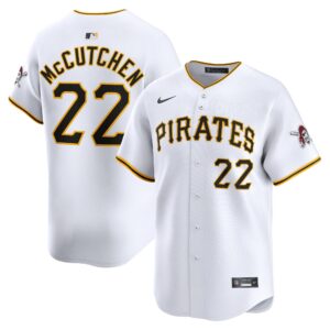 Men's Pittsburgh Pirates #22 Andrew McCutchen  White Home Limited Player Jersey