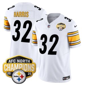 Franco Harris #32 Pittsburgh Steelers 2025 AFC North Division Champions Vapor Limited Jersey - All Stitched