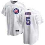Men's Chicago Cubs #5 Christopher Morel White Home Premium Stitch Jersey