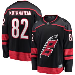 Jesperi Kotkaniemi Carolina Hurricanes Home Breakaway Player Jersey - Black