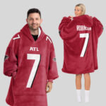 Adult 7 Atlanta Football Unisex Blanket Hoodie