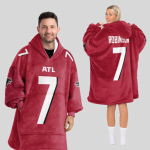 Adult 7 Atlanta Football Unisex Blanket Hoodie