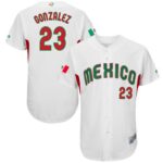Team Mexico #23 Adrian Gonzalez White 2017 World Baseball Classic Stitched Jersey