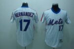 Mitchell And Ness New York Mets #17 Keith Hernandez Stitched White Blue Strip Throwback Jersey