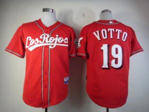 Cincinnati Reds #19 Joey Votto Red Alternate Los Rojos Cool Base Stitched Jersey