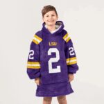 Kid J.J 2 LSU Football Unisex Blanket Hoodie