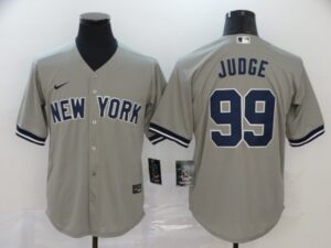 Men's New York Yankees #99 Aaron Judge Gray Stitched Cool Base  Jersey