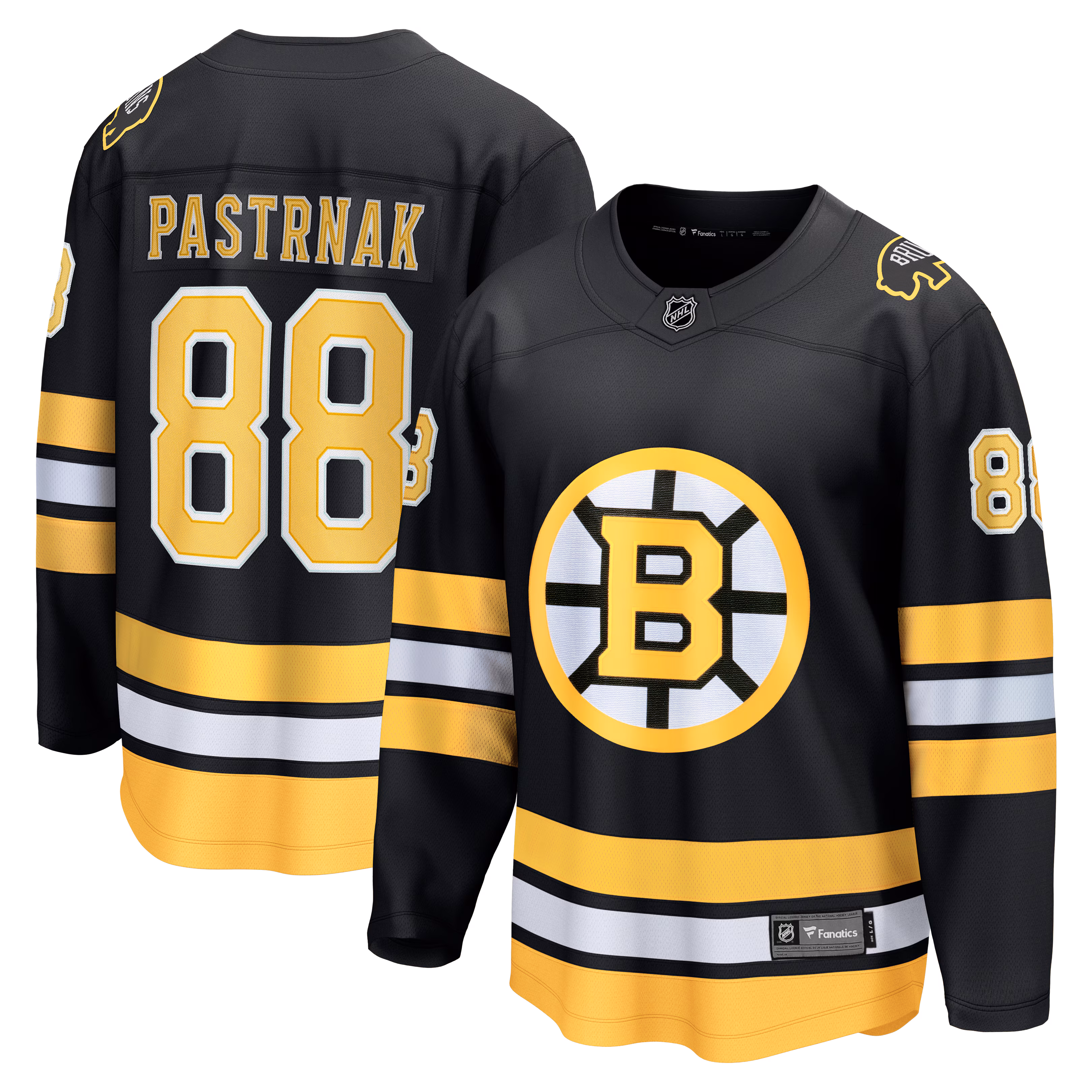 Boston Bruins David Pastrnak #88 Fanatics Black Home Breakaway Jersey