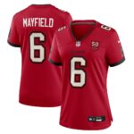 Baker Mayfield #6 Tampa Bay Buccaneers Women's 50th Season Team Game Jersey - Red