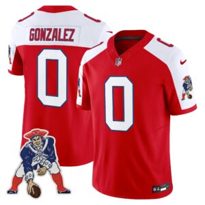 Christian Gonzalez #0 New England Patriots Throwback Vapor Limited Jersey - All Stitched