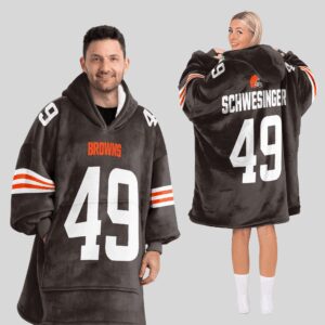 Adult C.S 49 Cleveland Football Unisex Blanket Hoodie