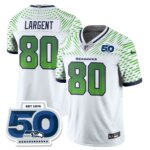 Steve Largent #80 Seattle Seahawks 2025 Rivalries 50th Season Patch Vapor Limited Jersey - All Stitched