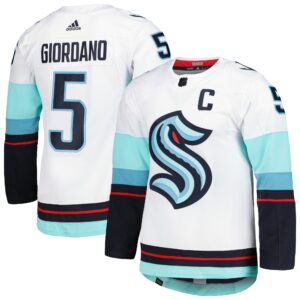 Mark Giordano Seattle Kraken  Captain Away Authentic Pro Player Jersey - White