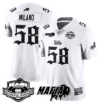 Matt Milano #58 Buffalo Bills BUF Mafia Gothic Vapor Limited Jersey - Farewell Highmark Patch - All Stitched
