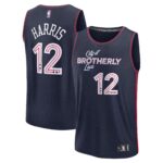 Unisex Philadelphia 76ers Tobias Harris  Navy 2023/24 Fast Break Jersey - City Edition