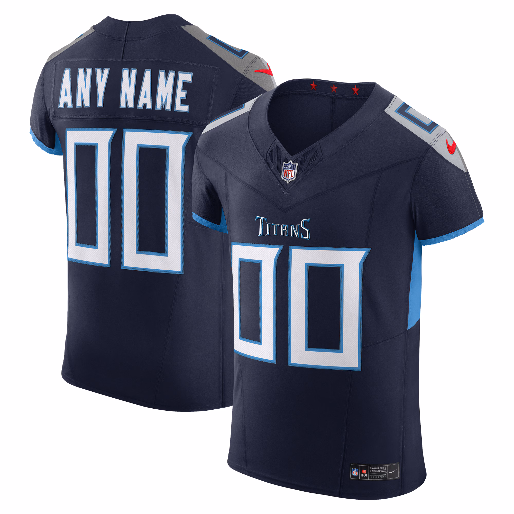 Calvin Ridley #0 Tennessee Titans Navy  Vapor F.U.S.E. Elite Custom Jersey