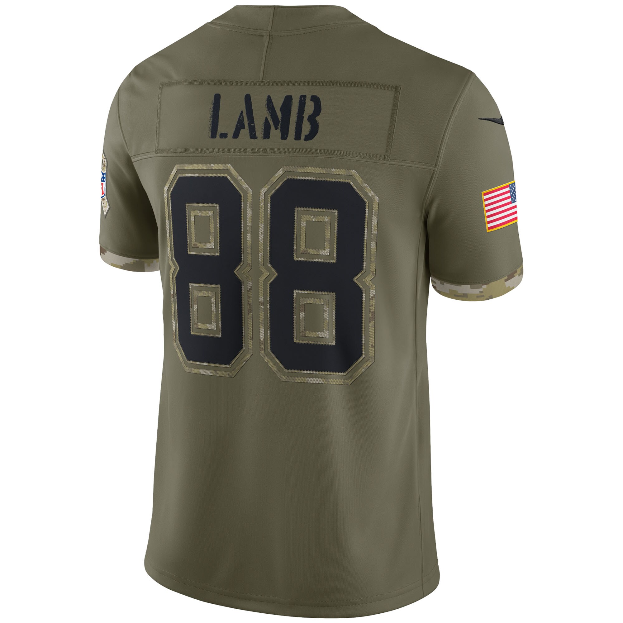 CeeDee Lamb Dallas Cowboys 2022 Salute To Service Limited Jersey - Olive - Image 3