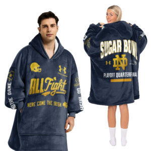 Adult Champions Notre Dame Football Unisex Blanket Hoodie