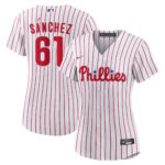 Women's Philadelphia Phillies Cristopher Sanchez #61 White Home Replica Jersey
