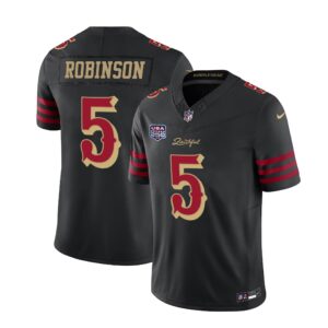 Demarcus Robinson #5 San Francisco 49ers 250th Patch 2025 Rivalries Collection Limited Jersey - Black