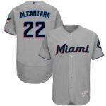 Miami Marlins #22 Sandy Alcantara Grey Flexbase Collection Stitched Jersey
