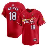 Men's  St. Louis Cardinals #18  Walker Red 2024 City Connect Limited Player Jersey