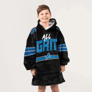 Kid All Grit J.G 16 Detroit Football Unisex Blanket Hoodie