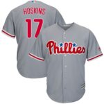 Phillies #17 Rhys Hoskins Grey New Cool Base Stitched Jersey